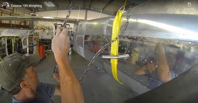 Weighing a Cessna 180