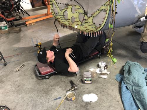 Cessna 182E nose gear repair